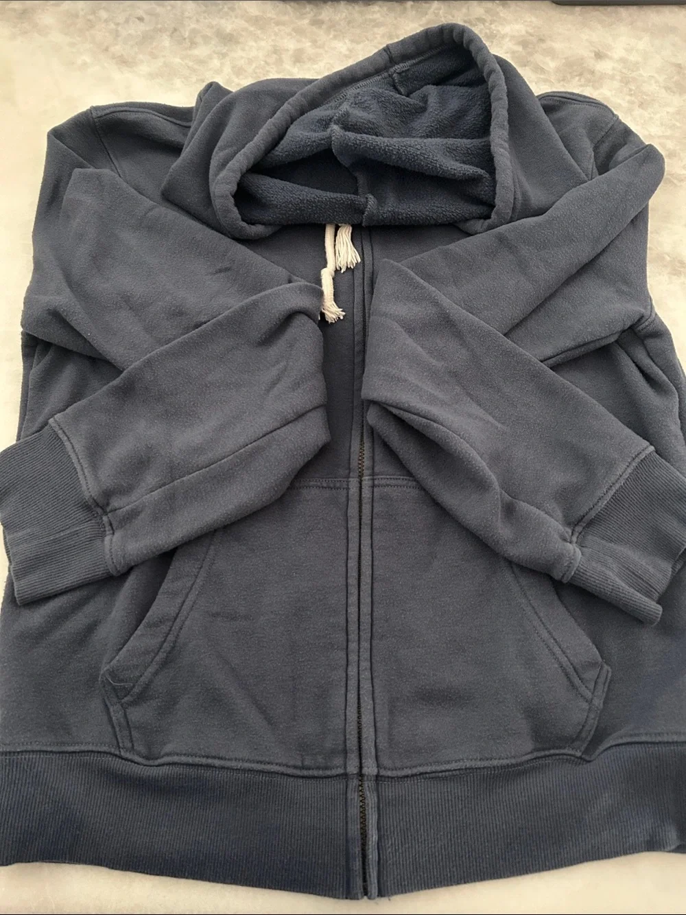 Juniors Heather Blue Zip Up